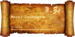 Mezei Zsuzsanna névjegykártya